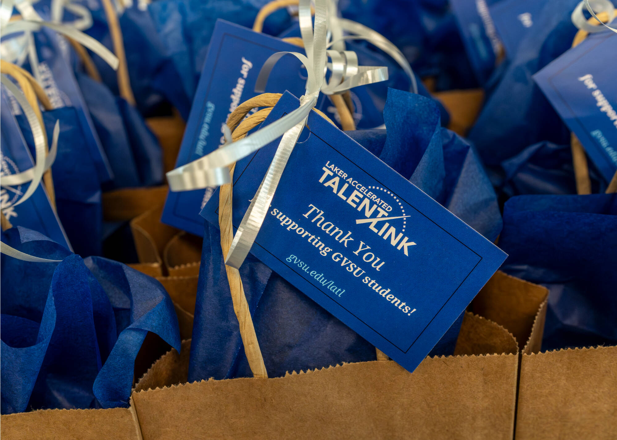 Laker Accelerated Talent Link gift bags.